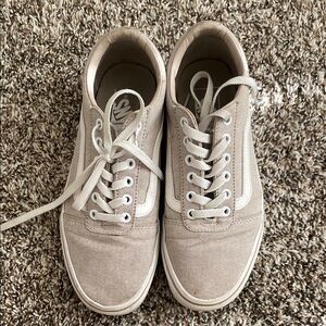 Vans Beige Canvas Sneakers